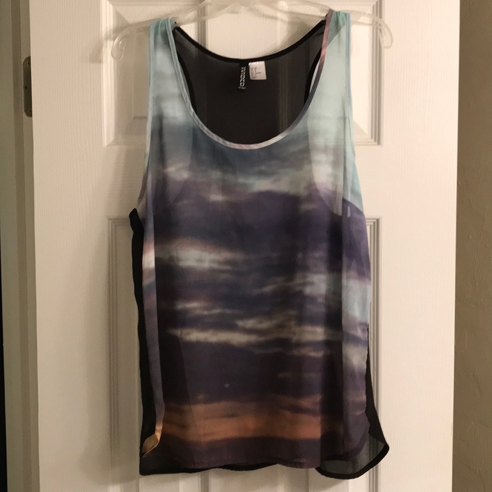 H&M DIVIDED Sheer tank top - Size 8